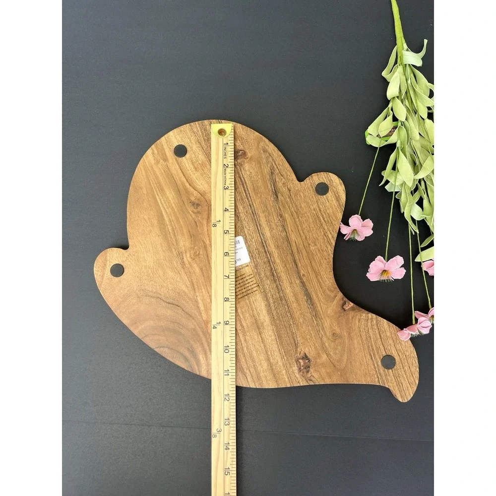 Ghost Shaped Halloween Wood Charcuterie Board Serving Tray Char-BOO-terie Cute